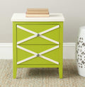 Lime Green 2-Drawer Side Table F7972