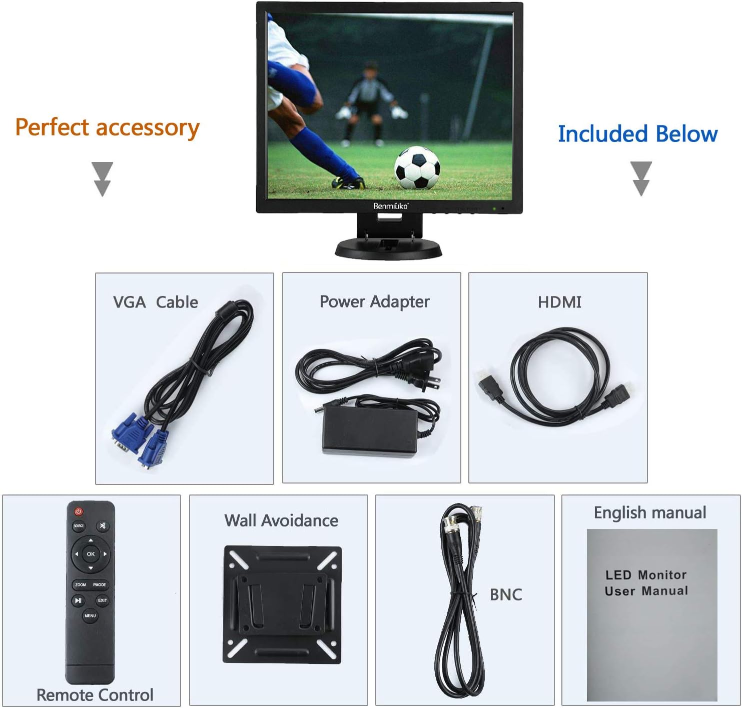 1024x768 HD CCTV Monitor with Built-in Speaker Q26638