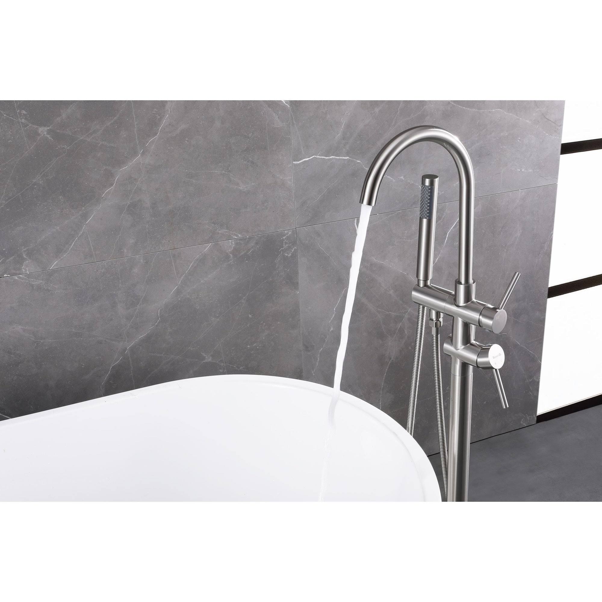 Bronze Floor Mounted Tub Filler Y72335