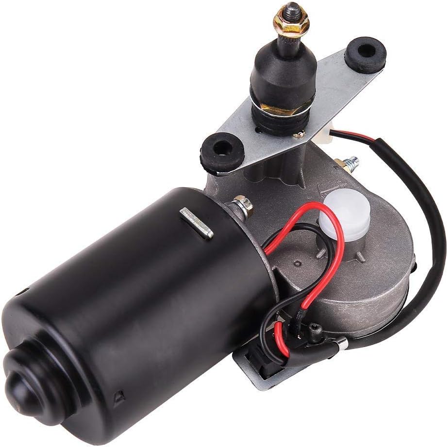 12V 30W Electric UTV Universal Windshield Wiper Motor with 90 Degree Wiper Action ON/Off Switch Pack of 2 C348
