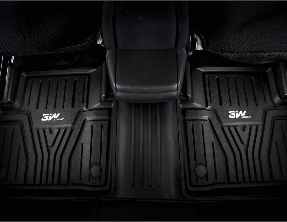 Black TPE All Weather Custom Fit Floor Liner Full Set Car Mats T7133
