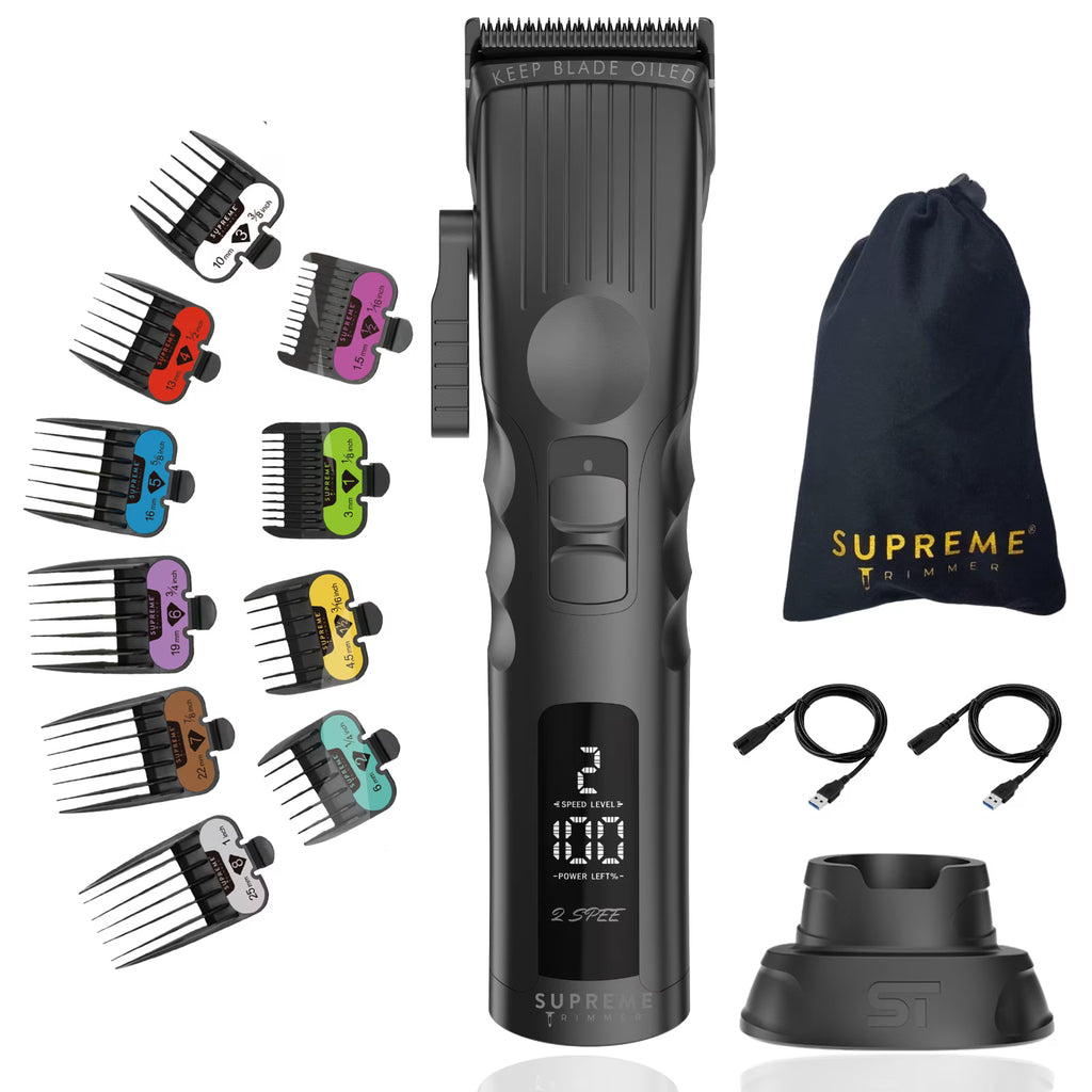 Black Cordless Hair Clipper with Removable Blades L170363