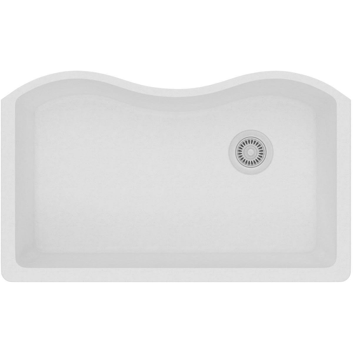 Quartz Classic Single Bowl Undermount Sink, Dusk Gray H464