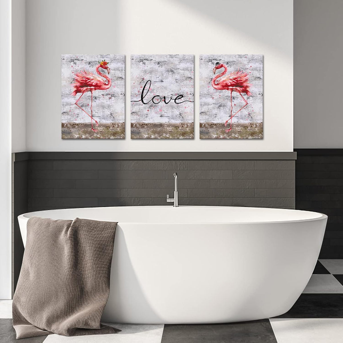 Tropical Flamingo Canvas Wall Art Painting M131303