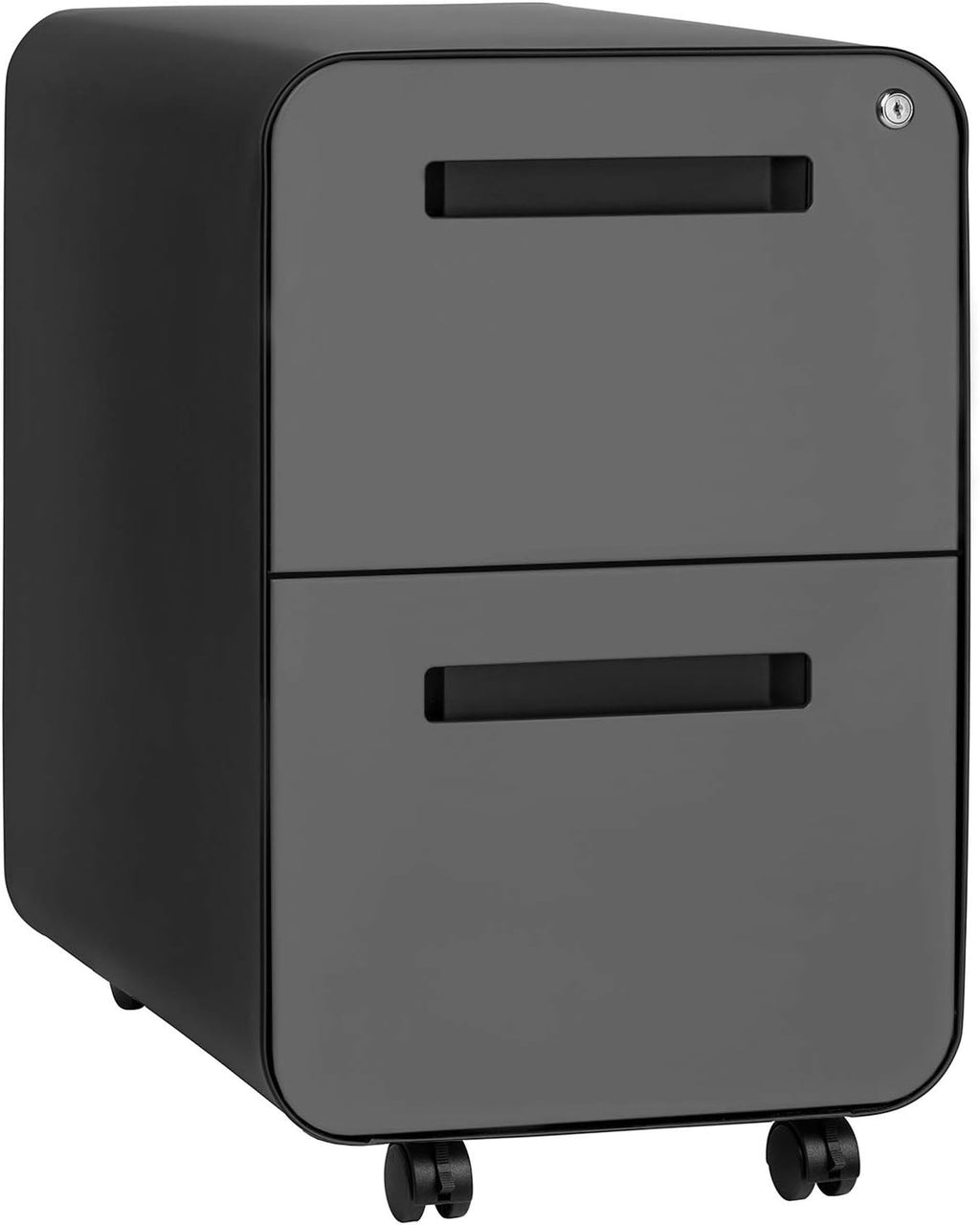 White 2-Drawer Mobile File Cabinet C2107