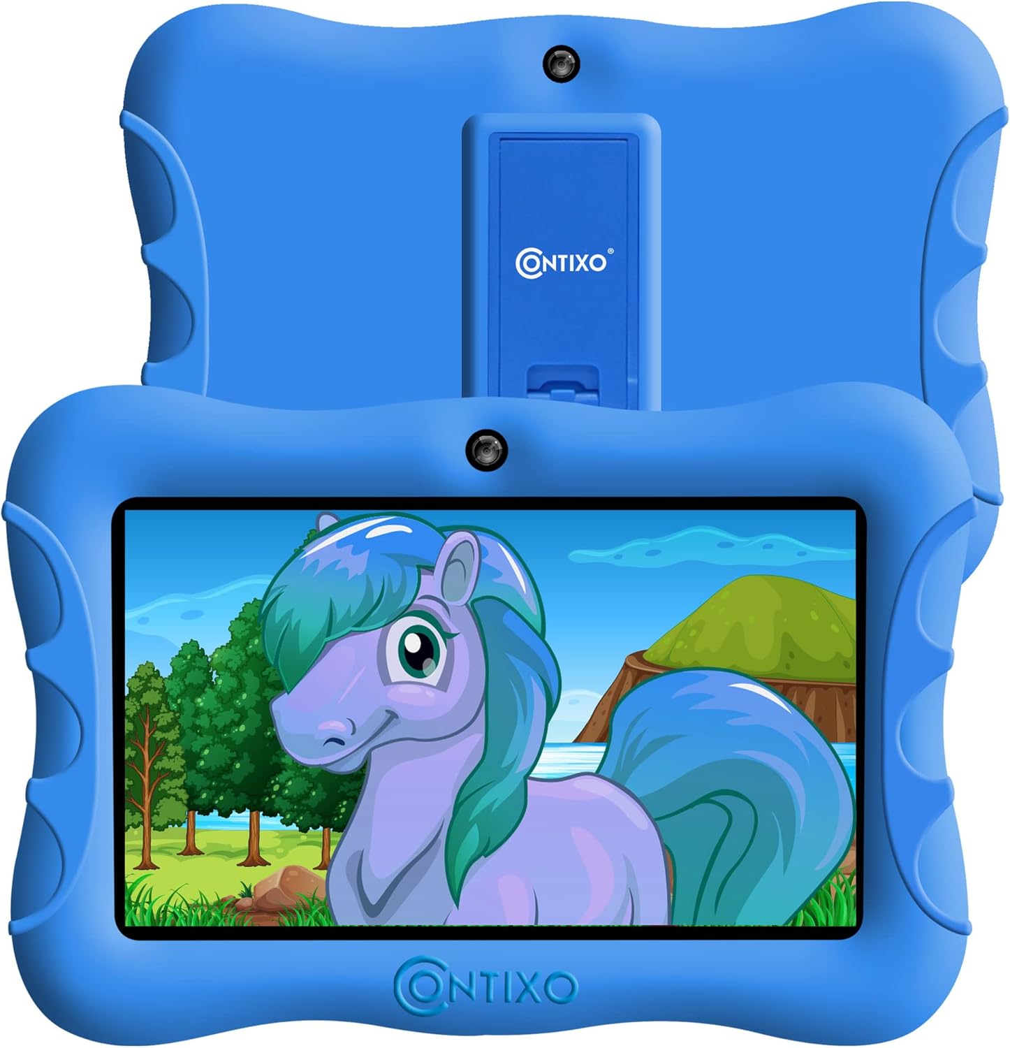 7-inch HD Toddler Tablet with Camera, Parental Control, 32GB, WiFi, Kid-Proof Case, DkBlue Pack of 2 T47762