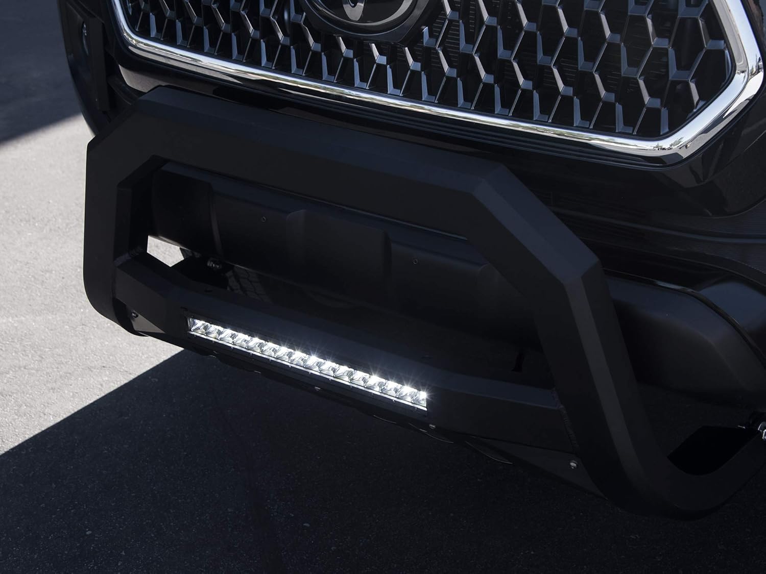 Matte Black Bull Bar with LED S5046
