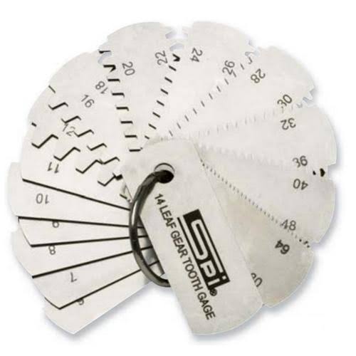 Gear Tooth Gage, 6 - 80 Pitch, 14 Leaves X4524
