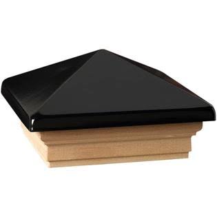 4x4 Black Post Cap J6061