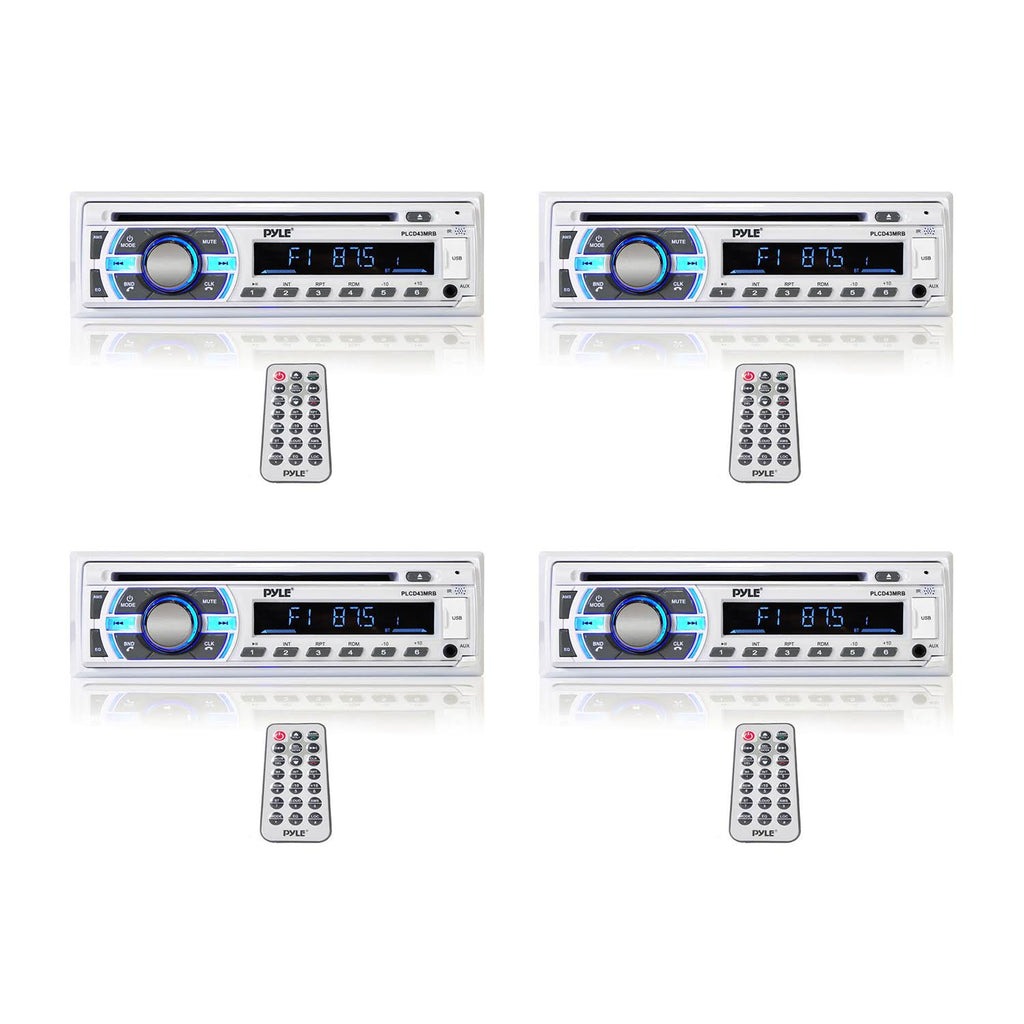 Single DIN Marine Bluetooth Stereo Receiver CD Player 4 Pack Y812