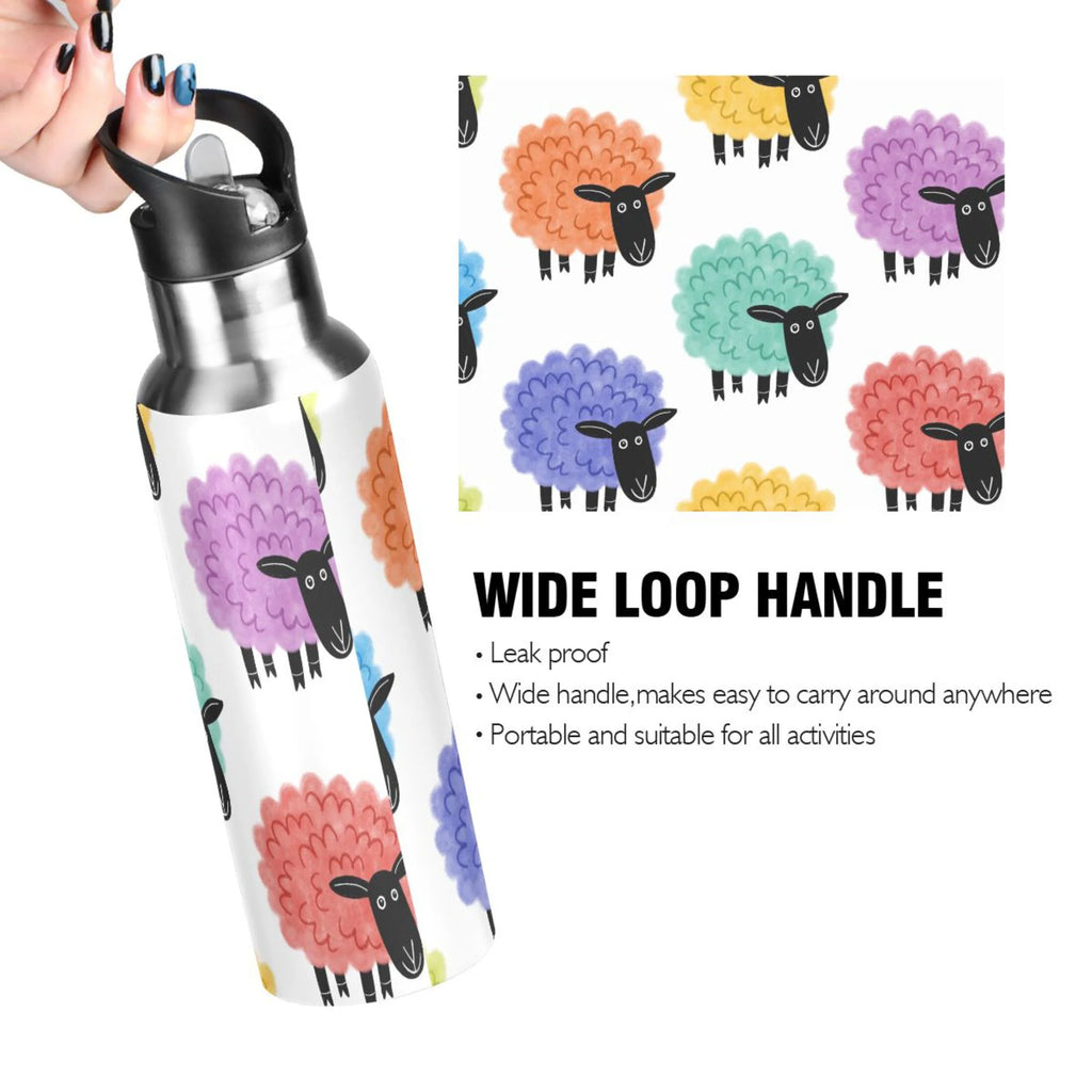 Stainless Steel Insulated Water Bottle with Straw Lid B79660