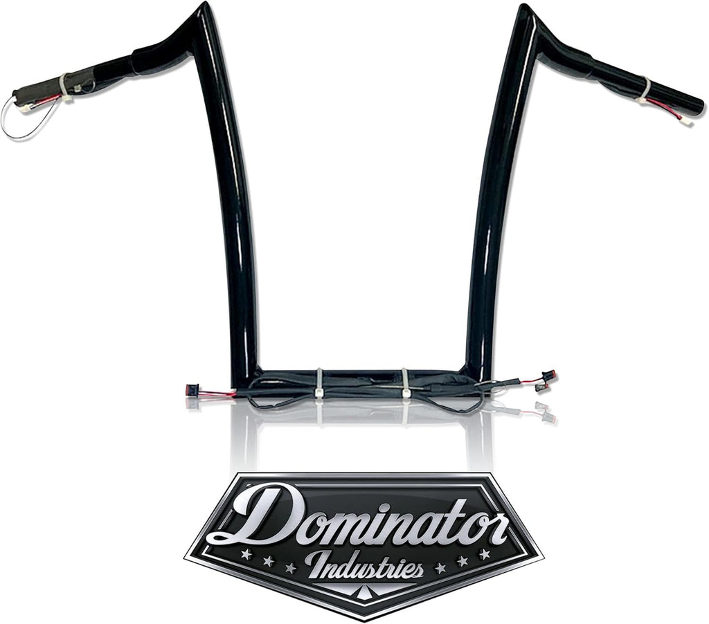 1 1/4 Inch 14 Inch Rise Gloss Black Monkey Ape Hanger Handlebars I320