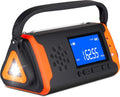 Solar Powered Hand Crank AM/FM/NOAA Emergency Weather Alert Radio with LED Flashlight, Pack of 2 F667