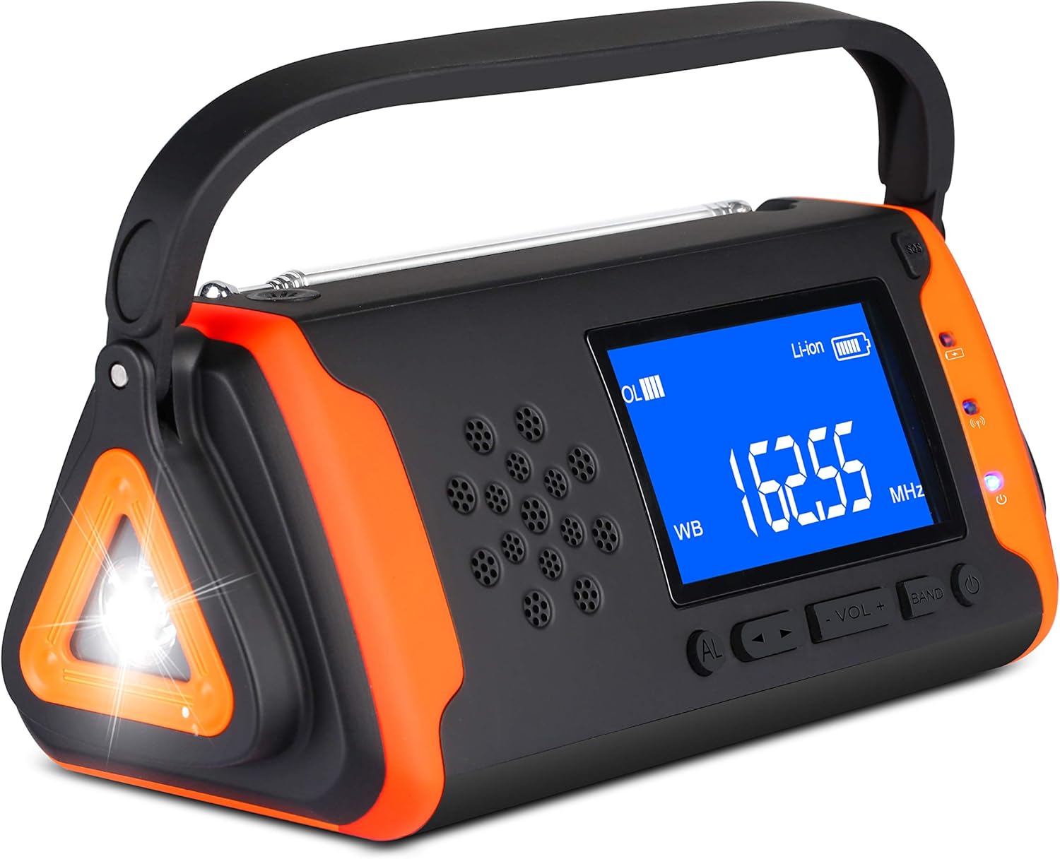 Solar Powered Hand Crank AM/FM/NOAA Emergency Weather Alert Radio with LED Flashlight, Pack of 2 F667
