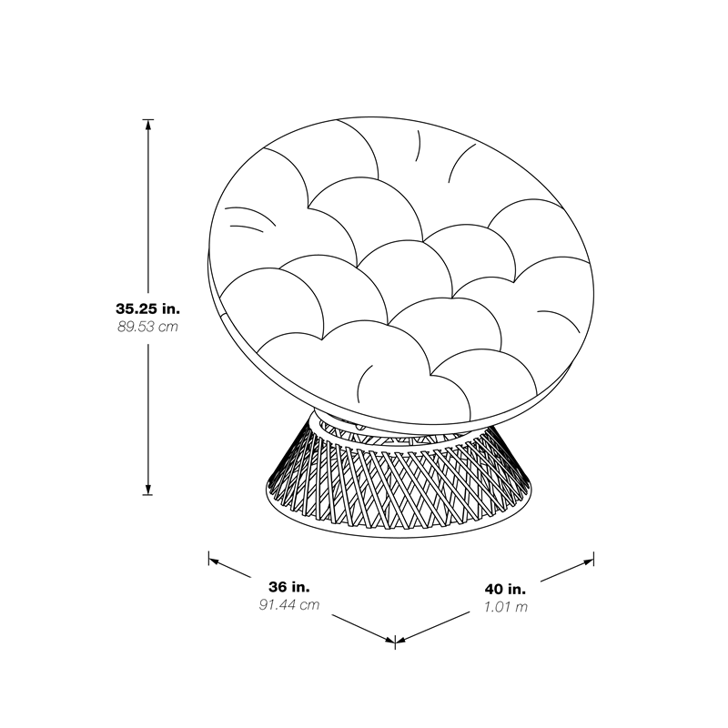 Orange Papasan Chair H85313