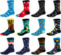 Colorful Funky Crew Socks 12 Pack D788677