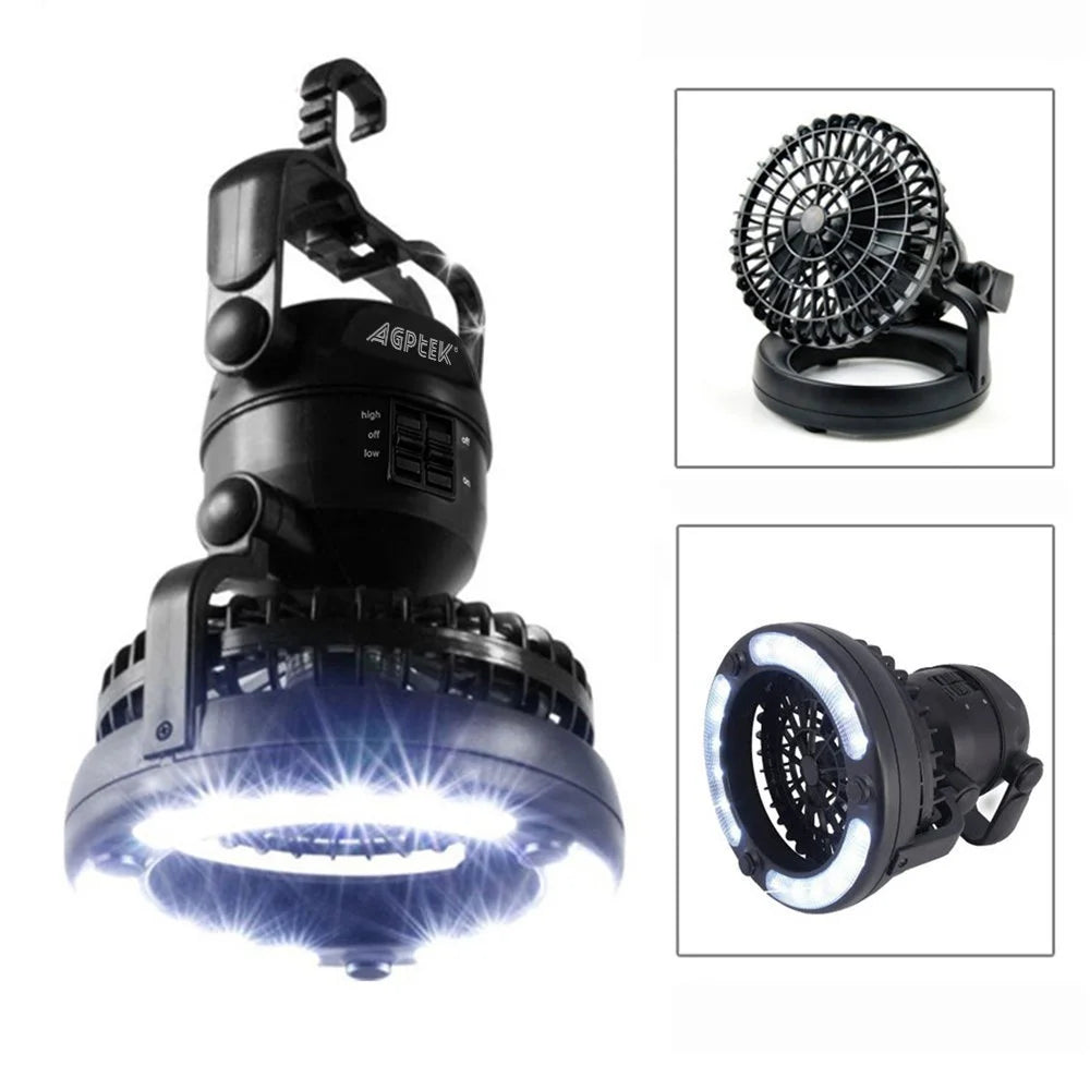 2-in-1 18 LED Camping Light Flashlight and Ceiling Fan J98522