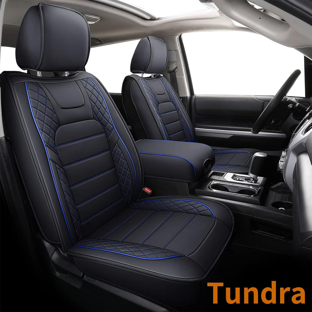 Black Faux Leather Full Set Seat Covers with Center Console Cover N19858