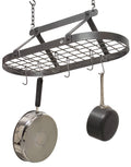 Hammered Steel Oval Pot Rack W259