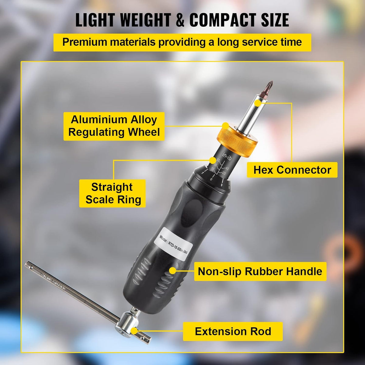 1/4" Drive Torque Screwdriver, 10-50 in/lbs, Pack of 2 M99934