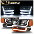 Headlights Assembly with 2 Pairs Pre-Assembled 6000K LED Bulbs L262