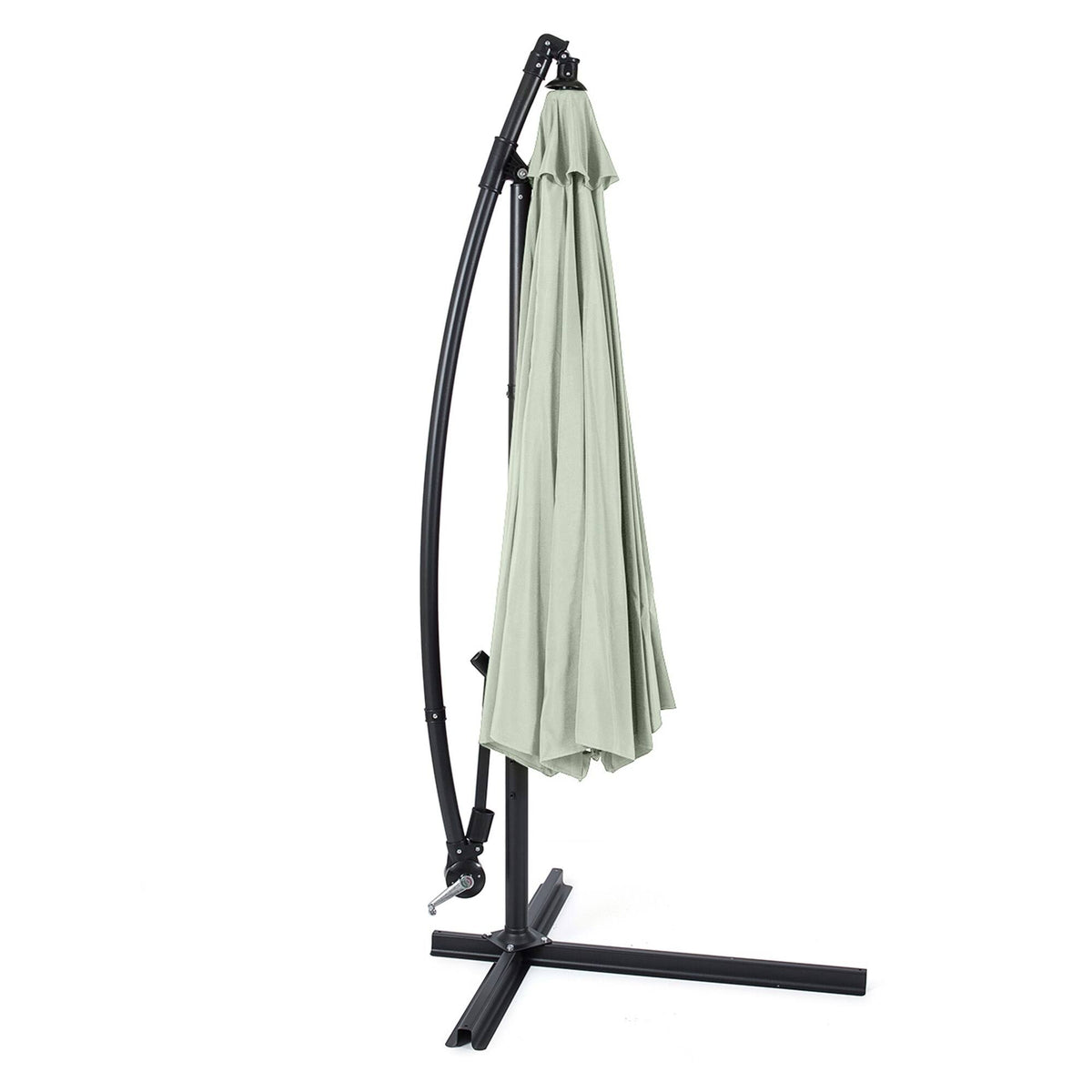 Navy Stripe Cantilever Patio Umbrella with Stand X30682