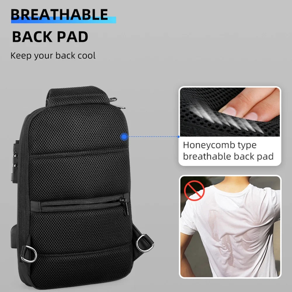 TSA Lock Crossbody Chest Shoulder Bag T98865