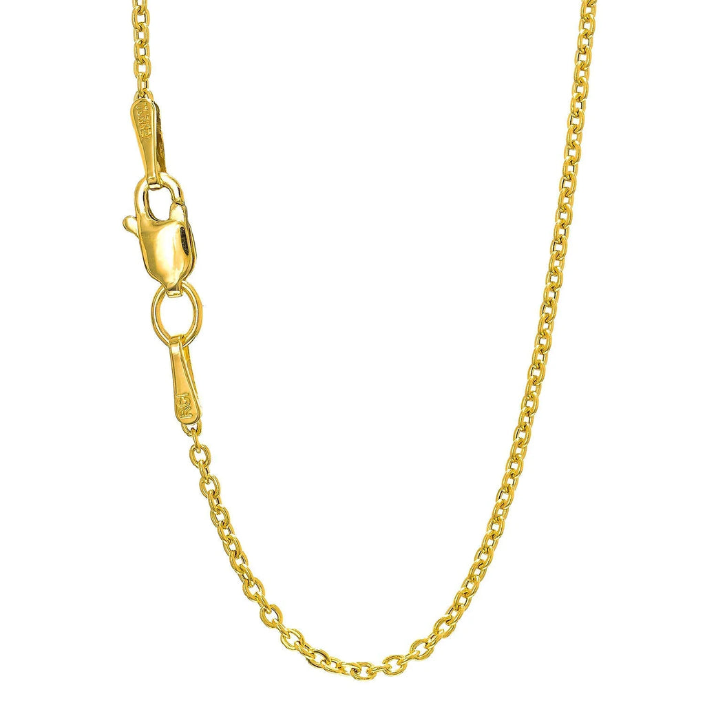 14k Yellow Gold 1.5 mm Chain Necklace, Lobster Claw Clasp - 16 Inches, 1.3gr. O394
