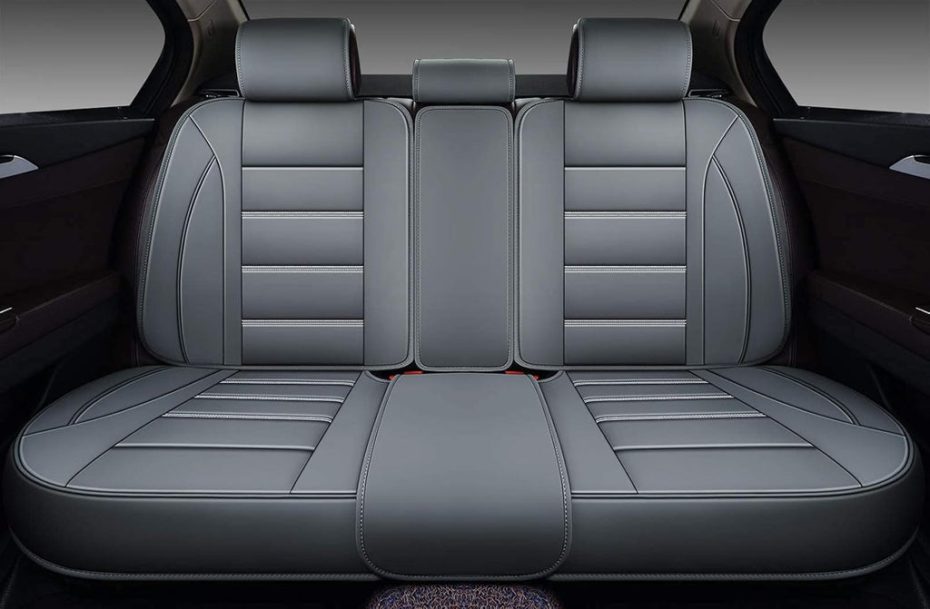Leather Car Seat Covers Front Pair with Faux Waterproof Leather V68856
