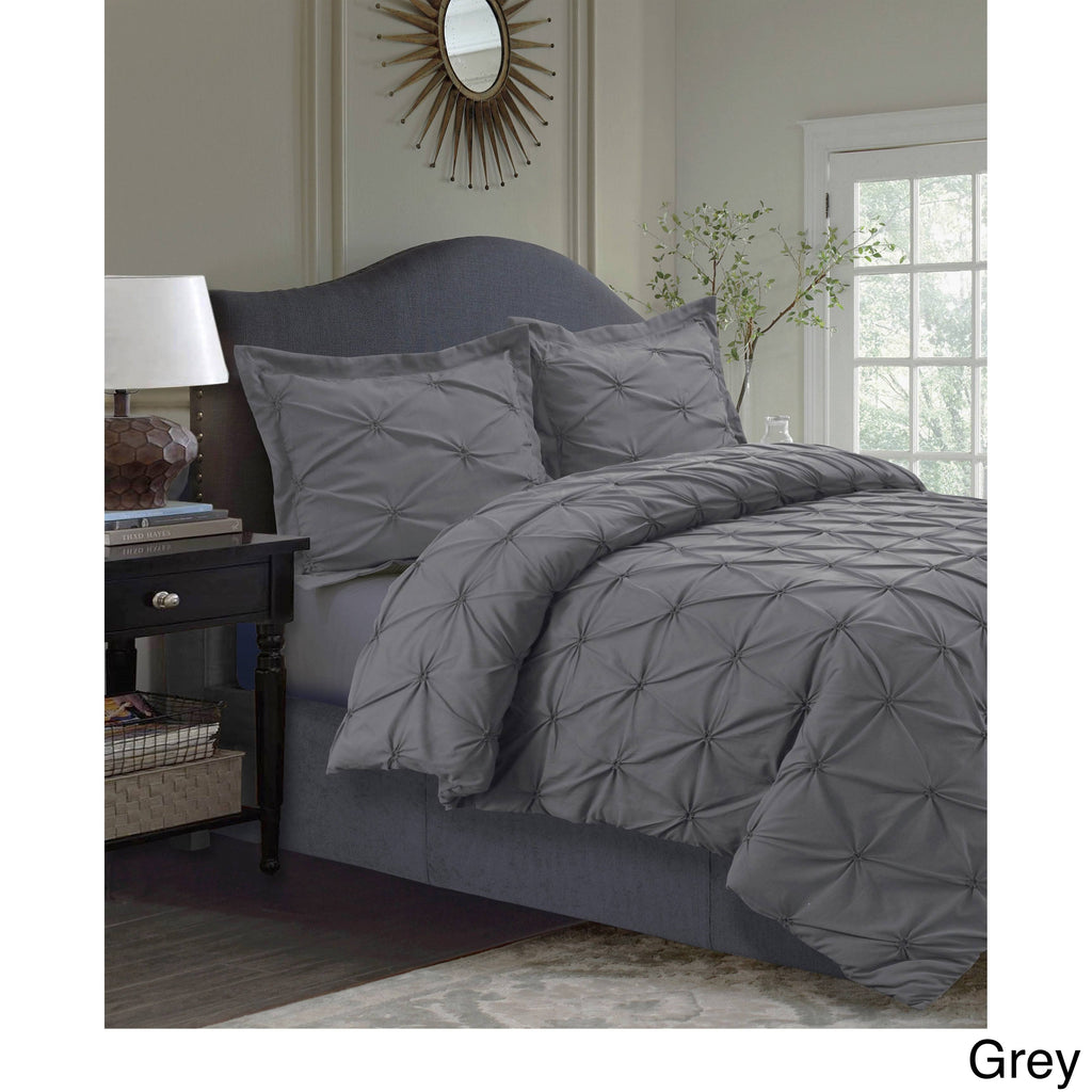 King White Microfiber Oversized Duvet Cover Set I15687