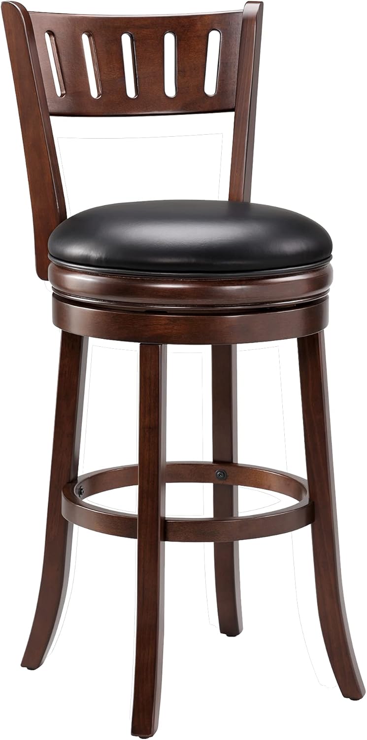 Cappuccino Swivel Counter Height Barstool 24 Inch Seat Height Set of 2 A758649