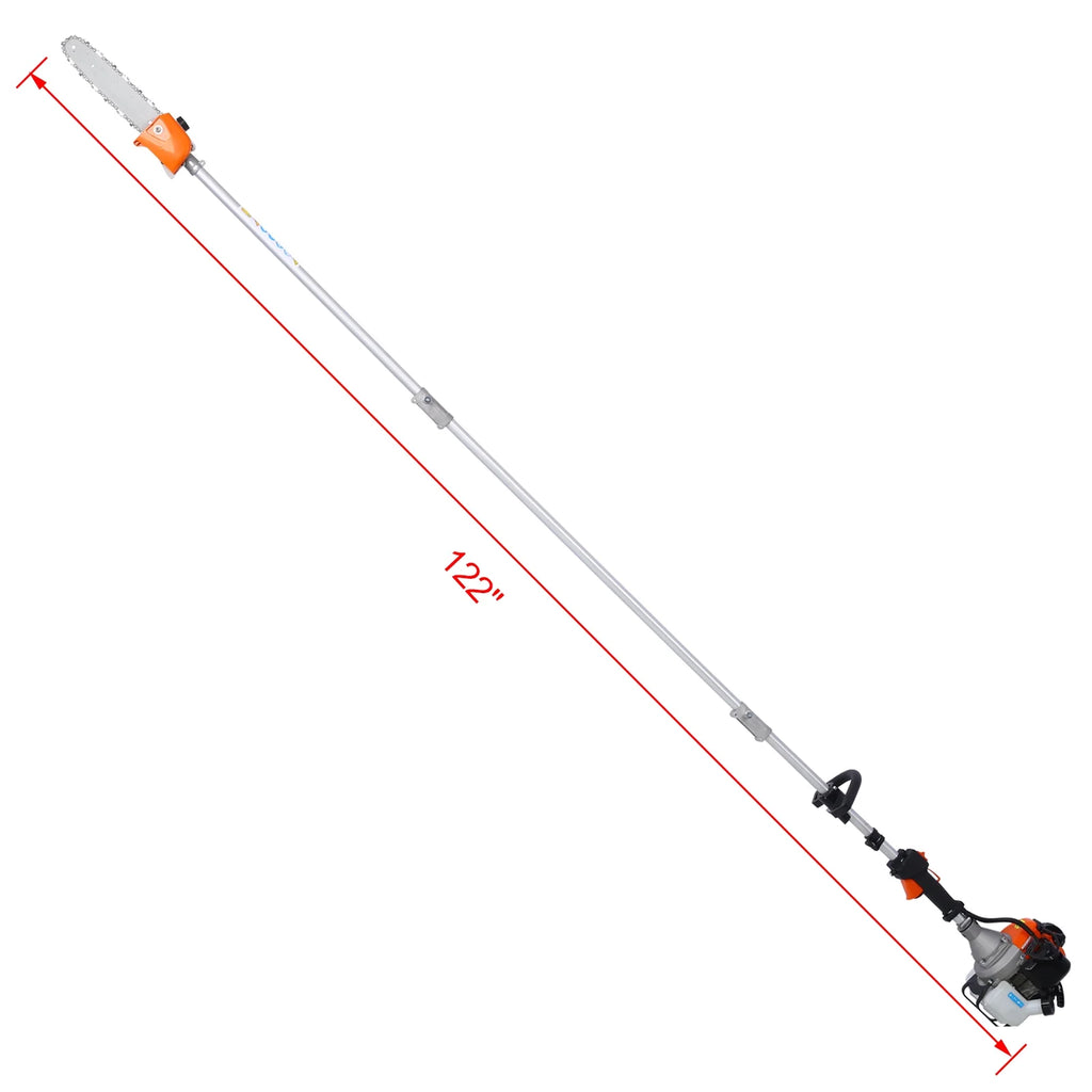 10 in 1 2-Cycle Garden Tool System with Pole Saw, Hedge Trimmer, Grass Trimmer, and Brush Cutter U7467