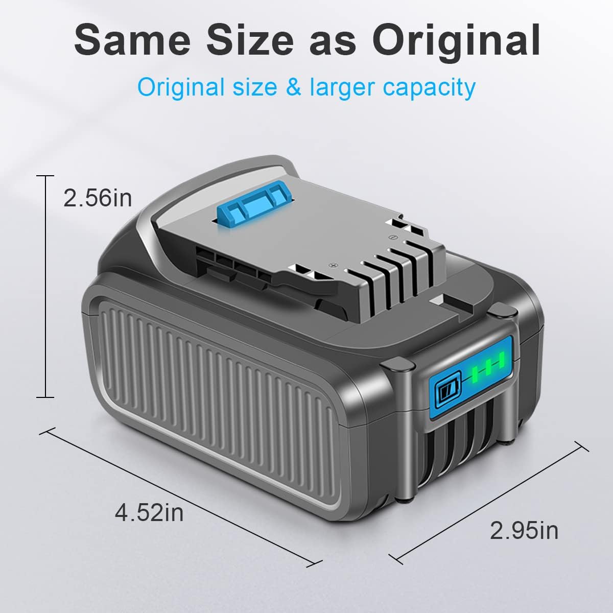 6 Packs 20V 6.0Ah Battery with LED Indicator Y615189