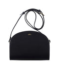 Black Croco Embossed Leather Shoulder Bag L83187