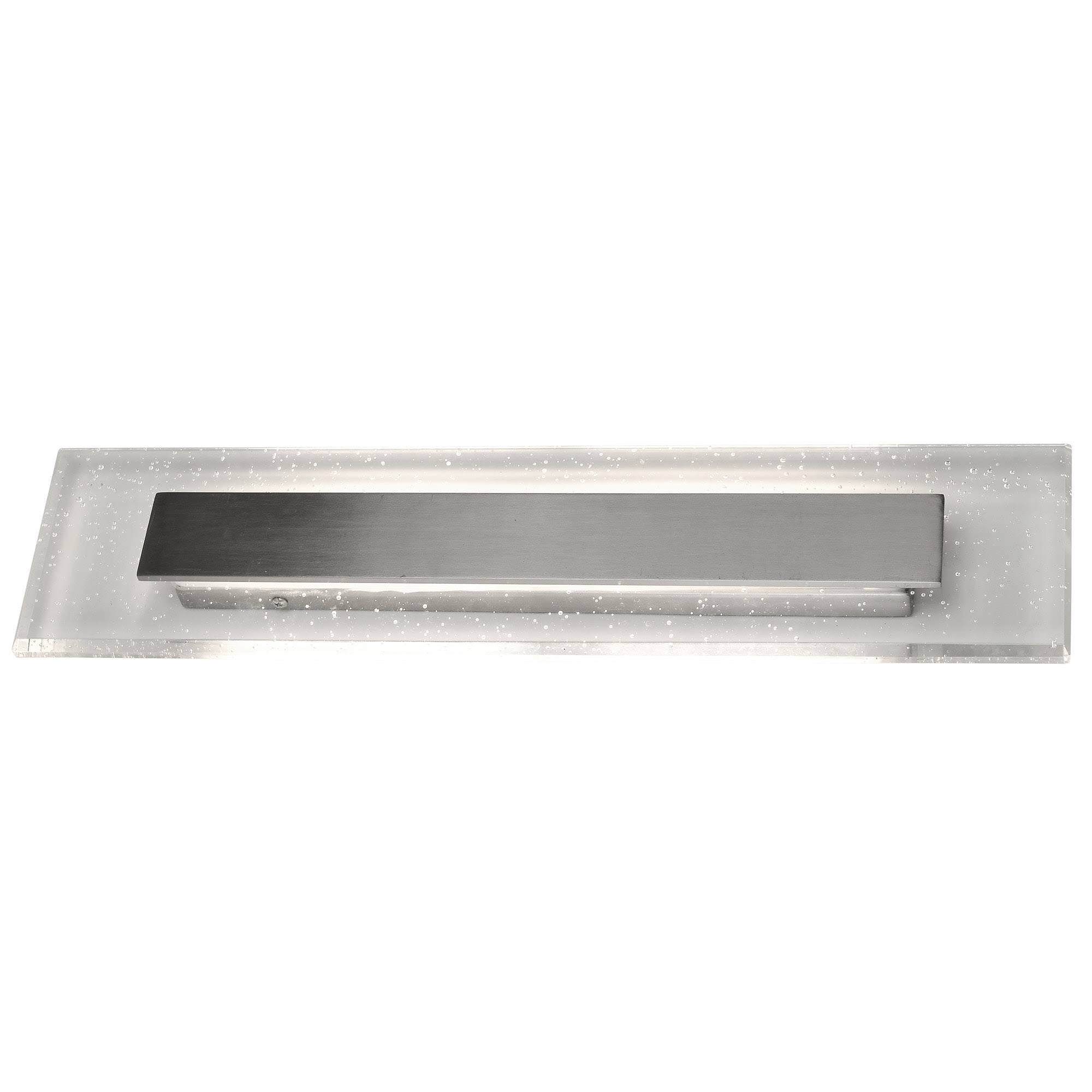 Nickel LED 1-Light Bath Bar with Seedy Crystal C135
