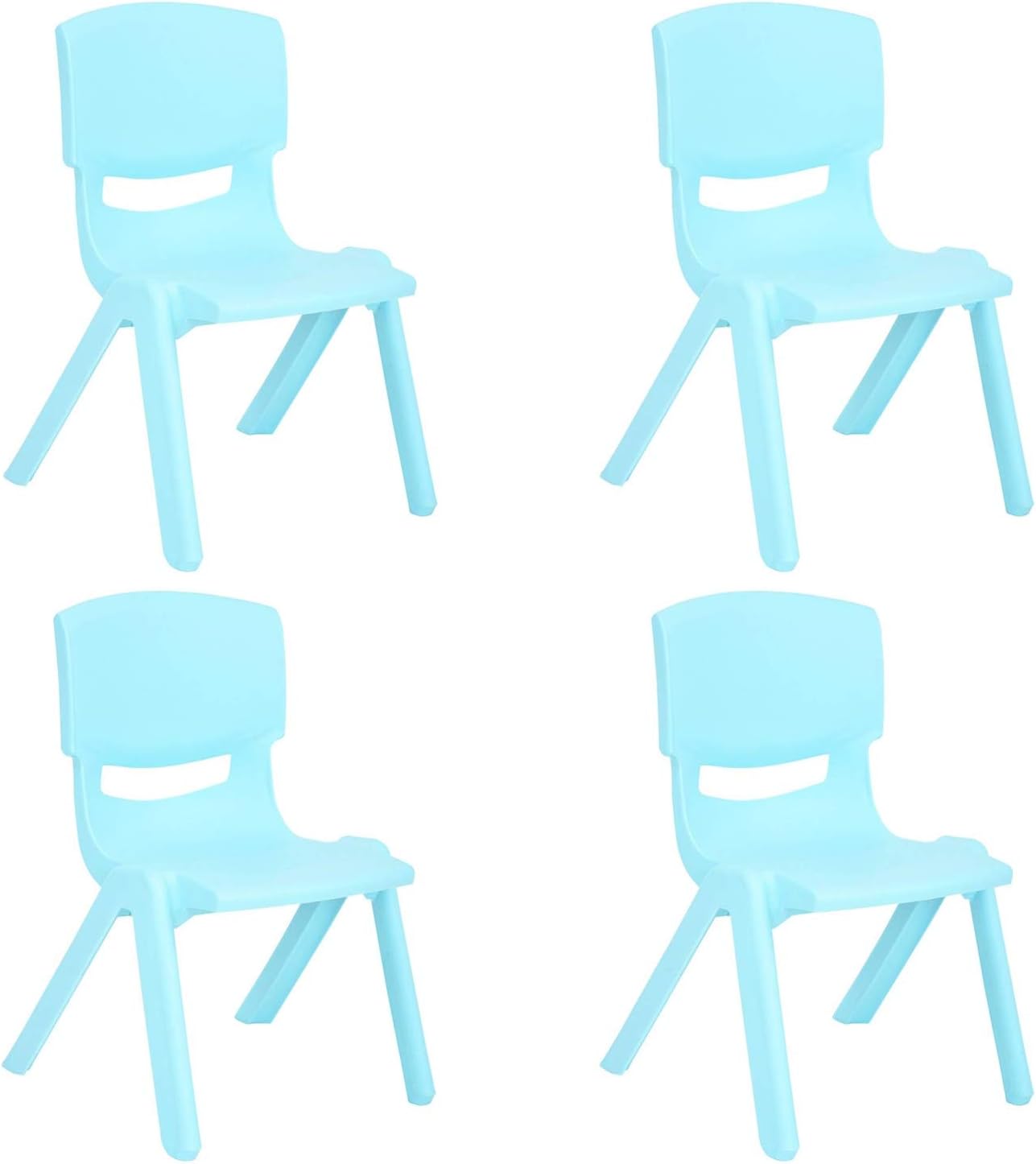 10 Pack Yellow Stackable Plastic Kids Learning Chairs H77502