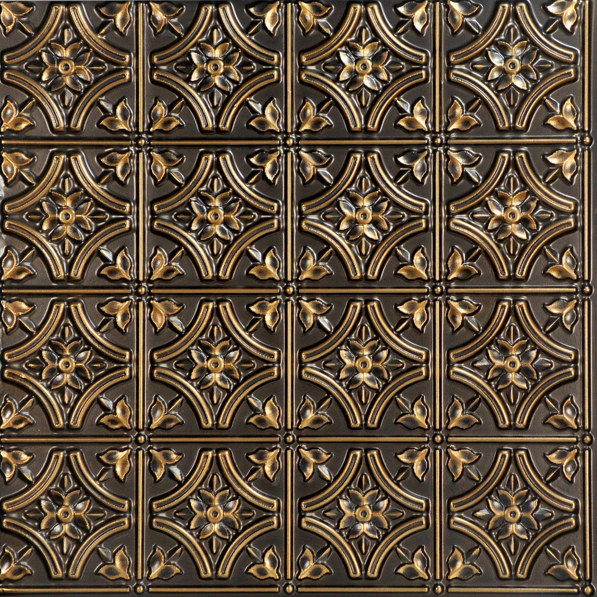 2 ft. x 2 ft. Glue Up PVC Ceiling Tile in Antique Gold (100 Sq. ft./Case) Q785962
