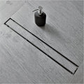 28-Inch Brushed 304 Stainless Steel Rectangle Shower Drain with Tile Insert Grate H4793