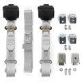 Gray Retractable Bench Seat Belt Kit with Bracketry X923