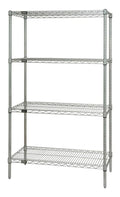 Chrome Wire Shelving Starter Kit 42Inch W x 14inch D x 86Inch H X52649
