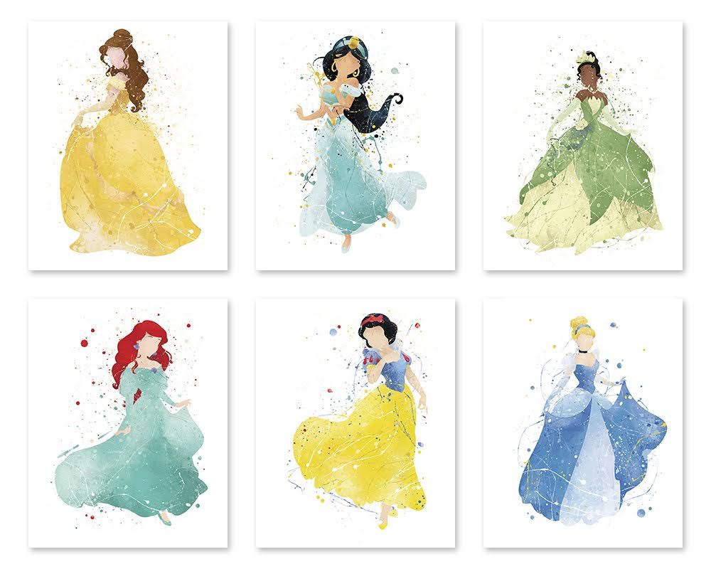 8x10 Watercolor Painting Paper Poster Art Prints Set of Six I24614