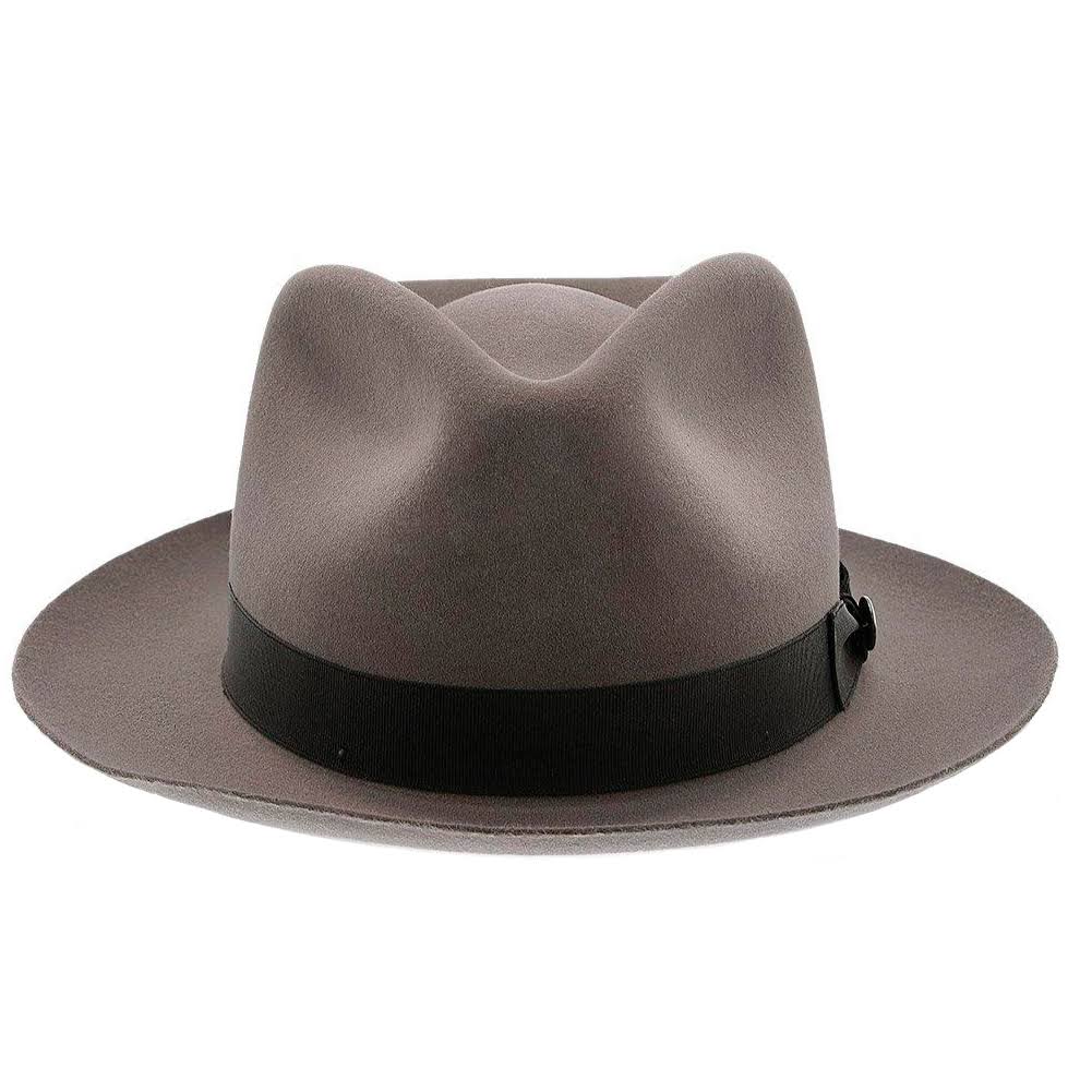 Caribou Fur Felt Fedora Hat Size 6 7/8 W2435