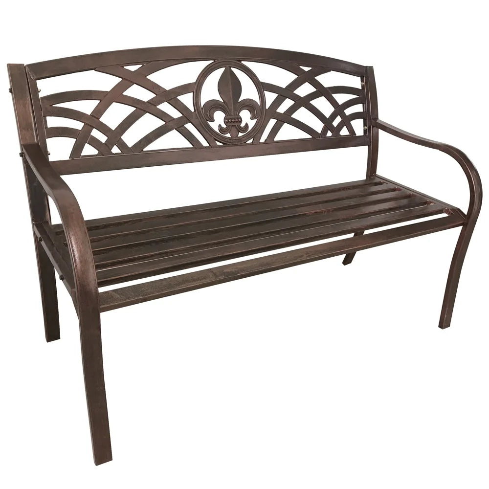 Bronze Metal Patio Bench J898184