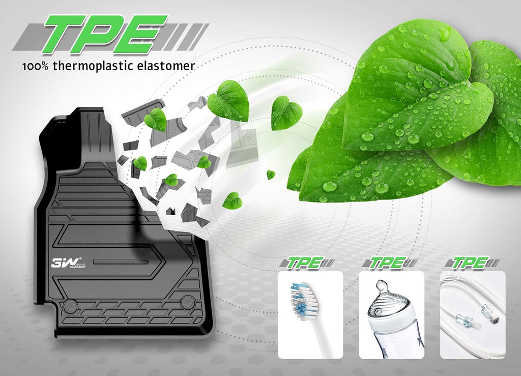 Black TPE All Weather Custom Fit Floor Liner Full Set S89204