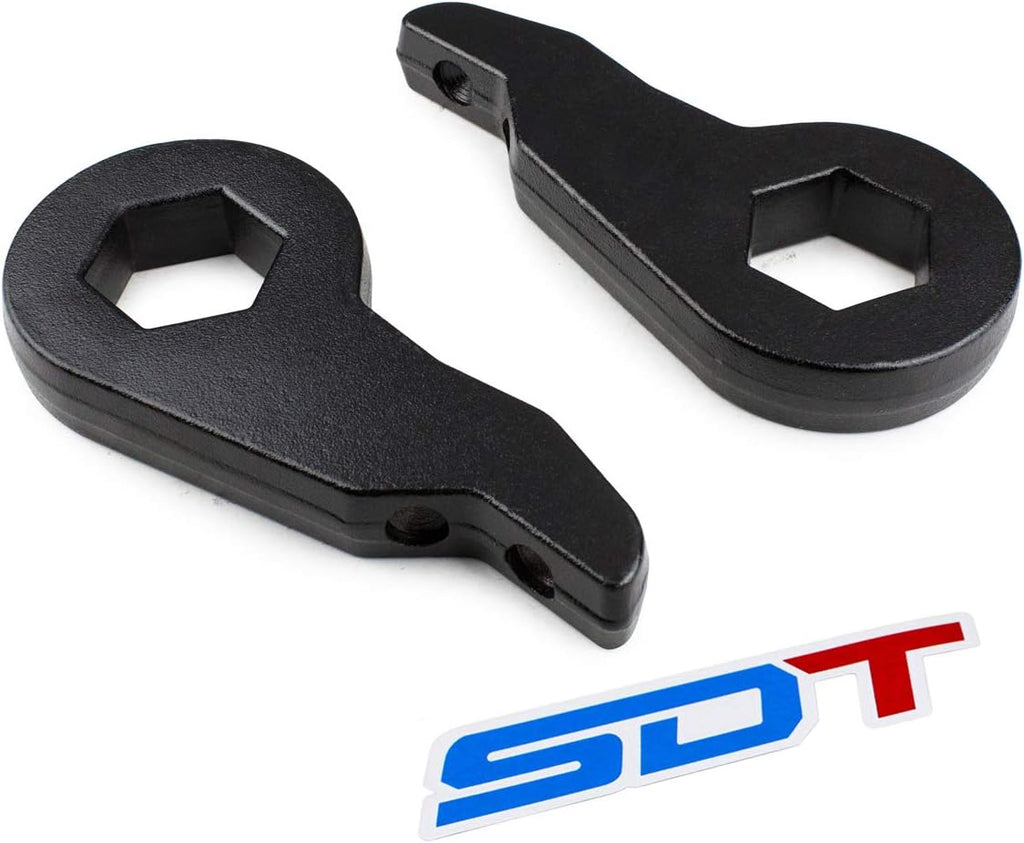 Front Leveling Lift Kit Adjustable Forged Torsion Bar Keys Fits Chevy Silverado GMC Sierra 1500 K1500 4WD Pack of 2 P3731