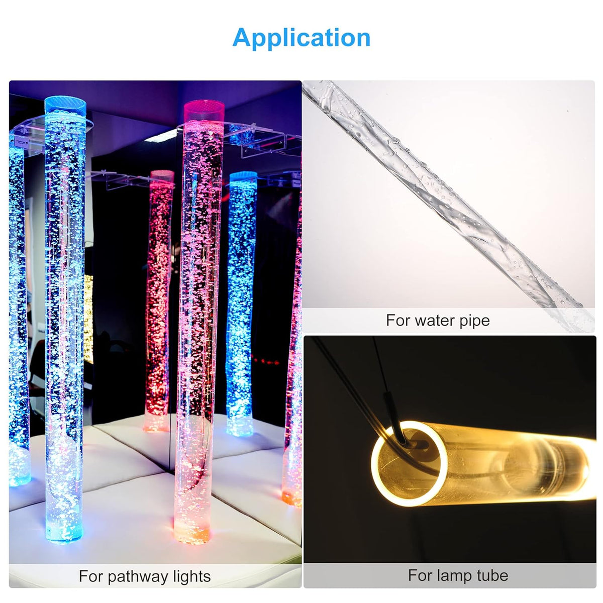 Clear Acrylic Round Tube Pack of 2 W5658