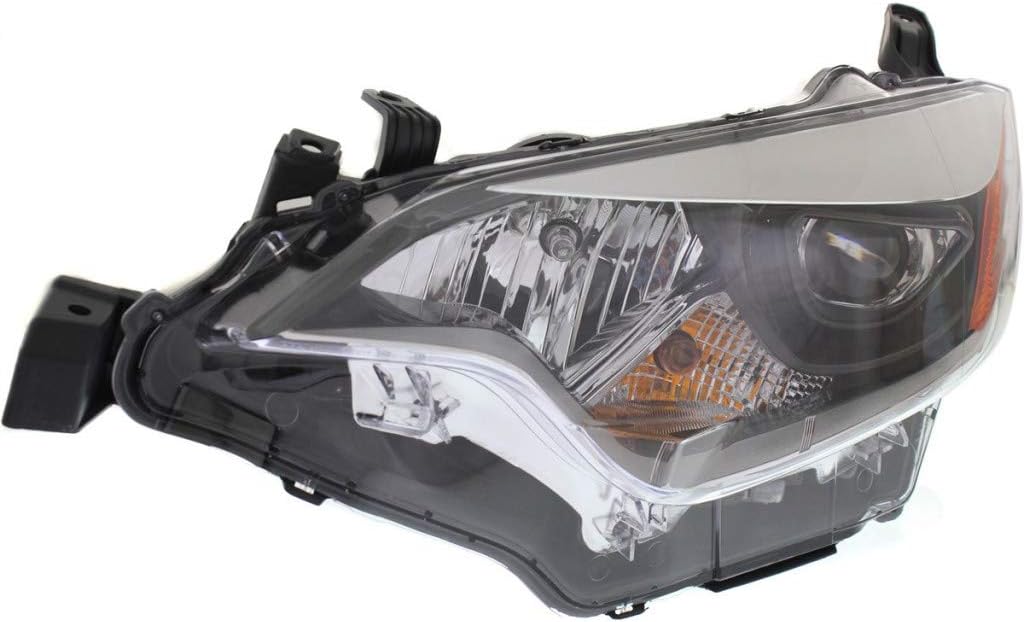 Headlight Assembly for Toyota Corolla 2014 2015 2016 Passenger Side Black Housing H960