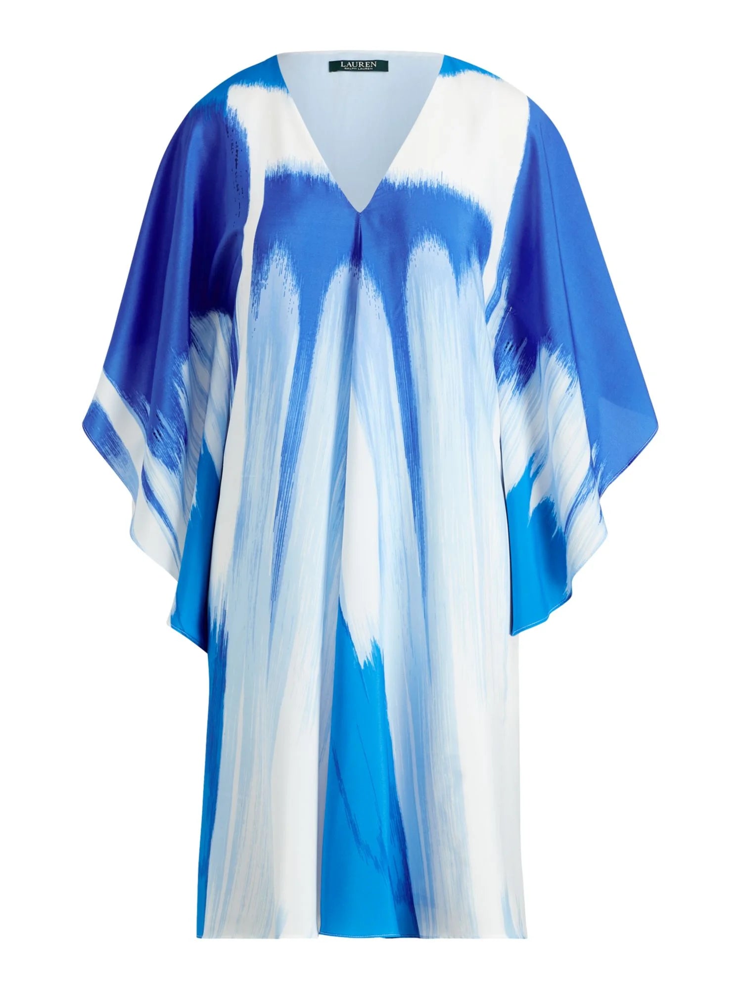 Blue Bell Sleeve V Neck Trapeze Dress V9192