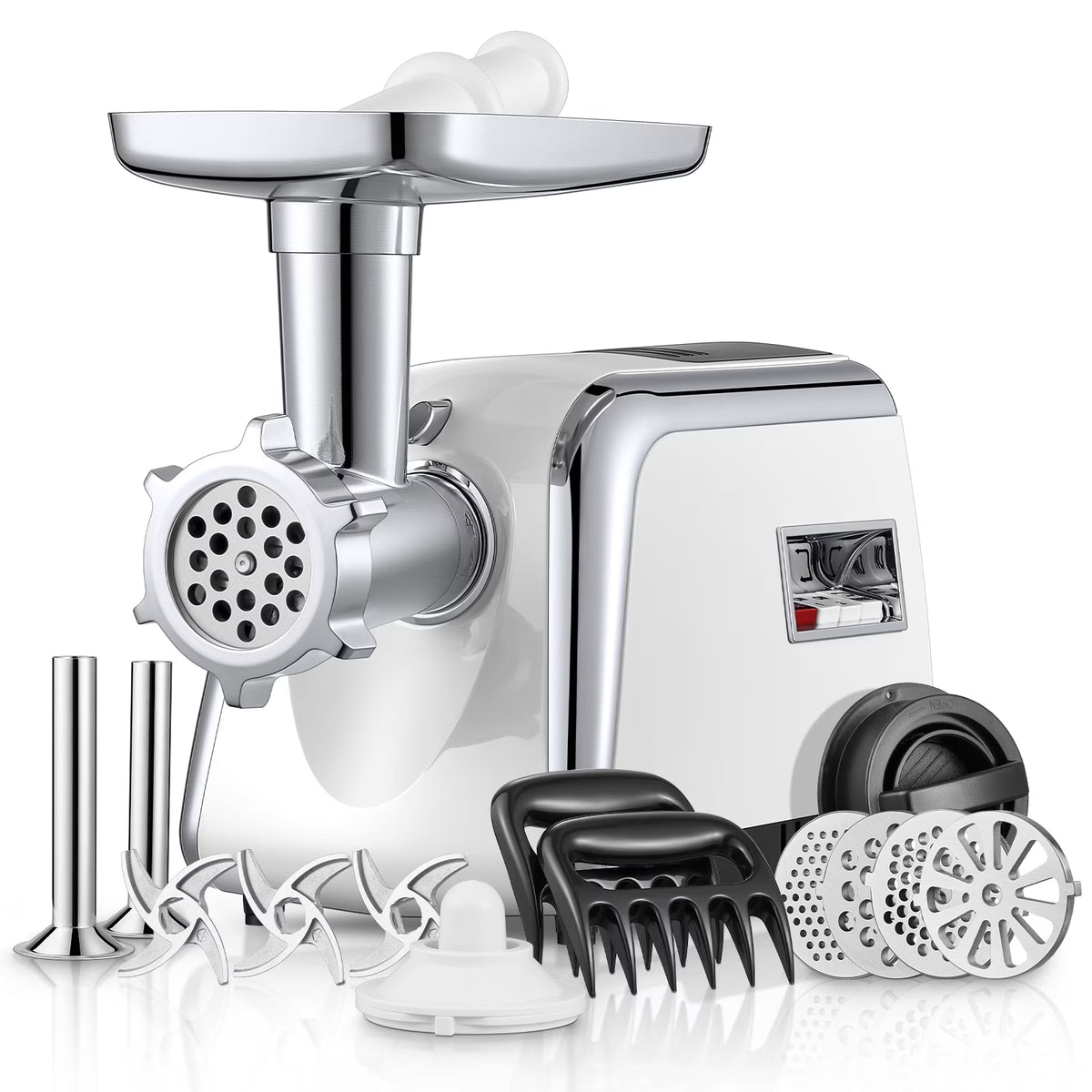 3000W Electric Meat Grinder with 4 Stainless Steel Plates & 3 Blades F670