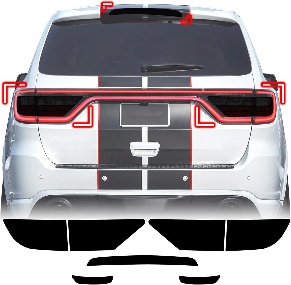 Gloss Dark Smoke Precut Vinyl Overlay Tint Kit Film Z90874
